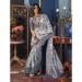 Picture of Delightful Silk Light Steel Blue Saree