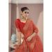 Picture of Magnificent Chiffon Fire Brick Saree