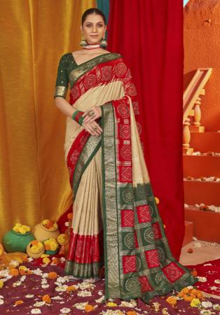 Picture of Pretty Silk Dark Khaki Saree