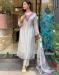 Picture of Gorgeous Chiffon Off White Readymade Salwar Kameez