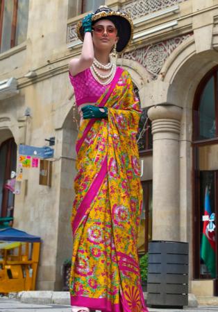 Picture of Lovely Satin Dark Sea Green Saree