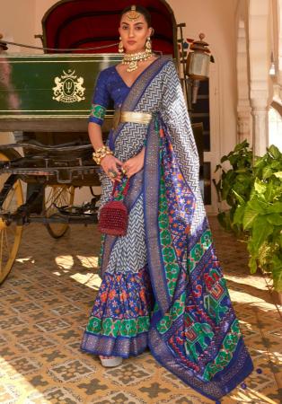 Picture of Amazing Silk Medium Purple Saree