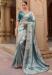 Picture of Excellent Silk & Organza Dark Grey Saree