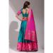 Picture of Statuesque Silk Turquoise Lehenga Choli