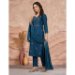 Picture of Resplendent Cotton Midnight Blue Readymade Salwar Kameez