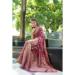 Picture of Marvelous Satin & Silk Rosy Brown Saree