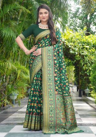 Picture of Gorgeous Satin & Silk Medium Sea Green Saree