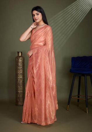 Picture of Gorgeous Net & Silk Pale Violet Red Saree