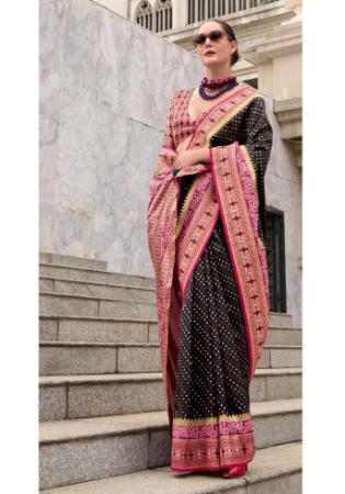 Picture of Sightly Silk Black Saree