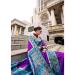 Picture of Comely Silk Blue Saree