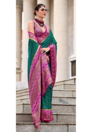 Picture of Magnificent Silk Teal Saree