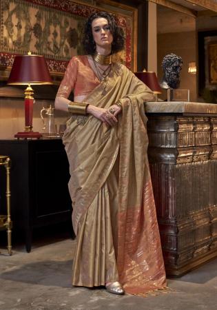 Picture of Resplendent Silk Bisque Saree