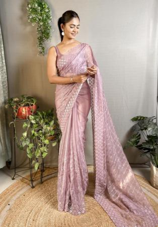 Picture of Bewitching Silk Pale Golden Rod Saree