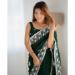 Picture of Comely Georgette Forest Green Saree