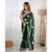 Picture of Comely Georgette Forest Green Saree