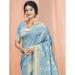 Picture of Well Formed Silk Light Blue Saree