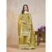 Picture of Chiffon Dark Khaki Straight Cut Salwar Kameez