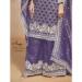 Picture of Chiffon Dark Slate Blue Straight Cut Salwar Kameez