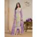 Picture of Organza Rosy Brown Straight Cut Salwar Kameez