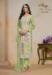 Picture of Organza Dark Khaki Straight Cut Salwar Kameez