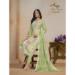 Picture of Organza Dark Khaki Straight Cut Salwar Kameez