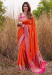 Picture of Delightful Cotton & Silk Orange Saree