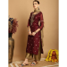 Picture of Statuesque Chiffon Saddle Brown Readymade Salwar Kameez