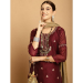 Picture of Statuesque Chiffon Saddle Brown Readymade Salwar Kameez