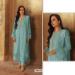 Picture of Georgette Light Slate Grey Straight Cut Salwar Kameez