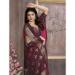 Picture of Stunning Cotton & Silk Fire Brick Saree