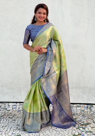 Picture of Beauteous Silk Dark Sea Green Saree