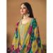 Picture of Chiffon & Silk Chocolate Straight Cut Salwar Kameez