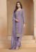 Picture of Chiffon & Organza Rosy Brown Straight Cut Salwar Kameez