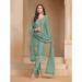 Picture of Chiffon & Organza Cadet Blue Straight Cut Salwar Kameez