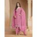 Picture of Chiffon & Organza Light Coral Straight Cut Salwar Kameez