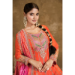 Picture of Elegant Chiffon Tomato Straight Cut Salwar Kameez