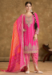 Picture of Sightly Chiffon Deep Pink Straight Cut Salwar Kameez