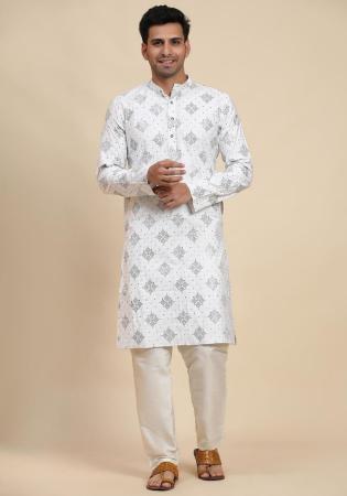 Picture of Magnificent Rayon White Kurtas