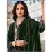 Picture of Georgette Dark Green Straight Cut Salwar Kameez