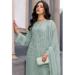 Picture of Georgette Light Slate Grey Straight Cut Salwar Kameez