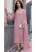 Picture of Georgette Rosy Brown Straight Cut Salwar Kameez