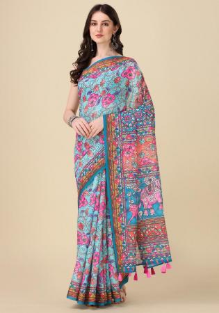 Picture of Grand Linen & Silk Rosy Brown Saree