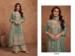 Picture of Chiffon Slate Grey Straight Cut Salwar Kameez