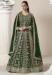 Picture of Georgette Dark Green Straight Cut Salwar Kameez