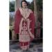 Picture of Pleasing Georgette Maroon Straight Cut Salwar Kameez