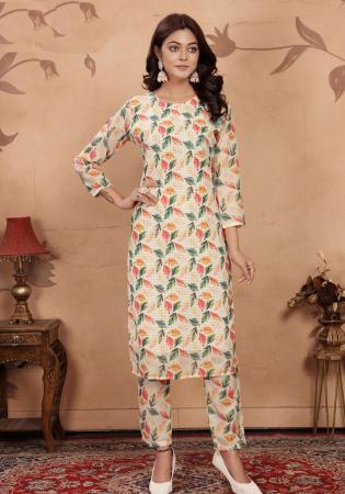 Picture of Pleasing Cotton Beige Kurtis & Tunic