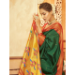 Picture of Classy Silk Dark Olive Green Saree