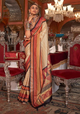 Picture of Excellent Silk Tan Saree