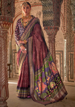 Picture of Comely Silk Sienna Saree