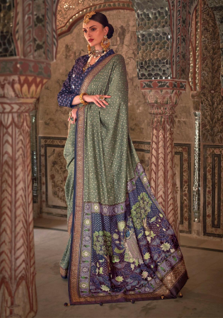 Picture of Delightful Silk Dim Gray Saree